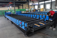 Machine automatique de fabrication de tôles de toiture ondulées en acier coloré 988 avec moteur à engrenages et roulement pour toiture (380V/440V/220V)