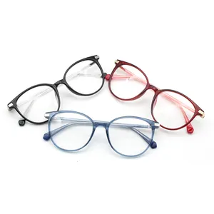 TR-montura de gafas ópticas para mujer, lentes con forma de ojo de gato, templo insertado con aguja, diseño romántico