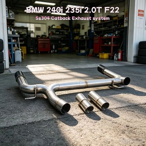 Vente en gros usine : Échappement Catback en acier inoxydable SS304 pour BMW <span class=keywords><strong>240i</strong></span> 235i 2.0T F22 2014-2019 – Optimise la puissance et améliore l'échappement - Product Image 1