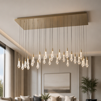 Lustre LED de plafond de luxe américain, moderne, unique, en forme d'ampoule, pour mariage, escalier, banquet, villa, hall, centre commercial