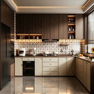 HNSJ Set di Mobili da Cucina Moderni di Lusso Personalizzati <span class=keywords><strong>in</strong></span> Compensato Ecologico, Impermeabili e Resistenti all'Umidità - Product Image 2