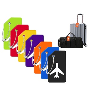 Étiquettes de bagages en PVC à prix d'usine en gros, étiquettes de bagages en silicone personnalisées avec logo, porte-cartes de visite - Product Image 1