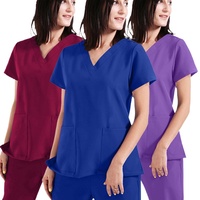 42021 prêt à l'emploi Logo personnalisé Logo personnalisé Construction travail vêtements vêtements de travail uniforme gommages médicaux pour les femmes petite taille
