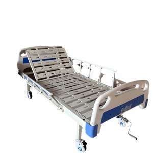 Kangwan Hand Cranked Hospital <b>Bed</b> <b>Single</b> Crank Nursing <b>Bed</b> Metal Frame <b>Adjustable</b> For Home And Hospital Use - Product Image 4