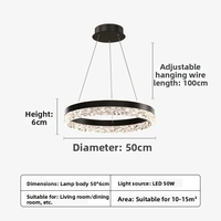 Lustre LED Moderne de Luxe en Aluminium, Suspension Design Nordique, Hauteur Réglable, Taille Moyenne, Intensité Variable, Facile à Installer