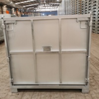 Conteneur de stockage professionnel en acier zingué robuste pour la manutention des matériaux