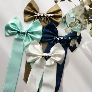 โบว์ผูกผมทำจากโพลีเอสเตอร์ซาตินอุปกรณ์จัดงานแต่งงานขนาดใหญ่สำหรับเด็กและผู้ใหญ่สำหรับของขวัญ<span class=keywords><strong>เพื่อนเจ้าสาว</strong></span>หรือแต่งตัว - Product Image 1