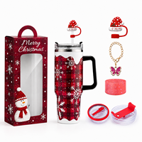 Gobelet isotherme en acier inoxydable de 40 oz, Cadeaux d'art chrétien, Ensemble de tasses créatives, Gobelet avec paille, Tasses personnalisées avec Coozie