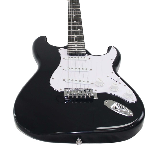 Wholesale Popular Black Maple Neck Electric Guitar Solid Wood Body Custom Electric Guitar