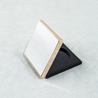 Boîte à poudre compacte carrée en plastique ABS avec boîte de maquillage miroir pour emballage de poudre libre de palette de fard à paupières