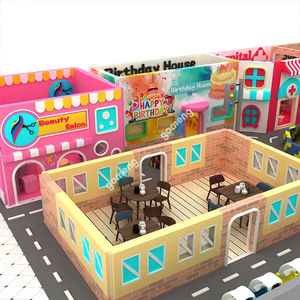 Casa de juegos temática de parque de atracciones, mini ciudad, tienda creativa, equipo de juegos interior para niños, casa de juegos de rol para niños - Product Image 2