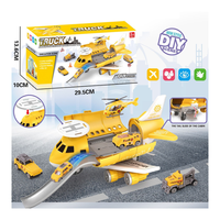 Ensemble de jouets d'avion avec véhicules à thème de transport et d'ingénierie, jouet de voiture, modèle de stockage d'avion