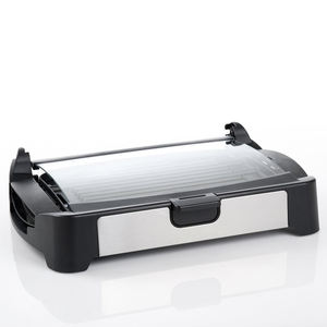 Реверсивный гриль 3 в 1, гриль со съемной пластиной, со стеклянной крышкой и регулируемым контролем температуры, барбекю - Product Image 3