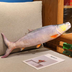 Almohada de pez de 40/60/80CM, pez amarillo, pez negro, mariscos, organismos marinos, animales de peluche, regalo para niños, recuerdo de Acuario, juguete de peluche - Product Image 3