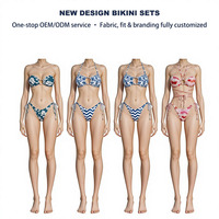Maillots de bain pour femmes, ensemble bikini, string à nouer, avec anneau métallique écologique et design personnalisé, pour fabricants