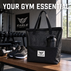 New Arrival Eco Friendly Breathable Mesh Sling Bag Custom Logo Foldable Travel Outdoor Shoulder Shopping Mesh Beach Tote Bag - Product Image 4