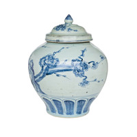 Pot à thé vintage en céramique vieillie, décoré à la main avec un motif oiseaux et fleurs Art Déco, glaçure verte, décoration chinoise pour la maison