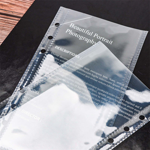 A6 tấm bảo vệ hai mặt túi Top mở rõ ràng nhựa photocard bảo vệ thẻ kinh doanh tay áo cho 6 vòng chất kết dính - Product Image 3