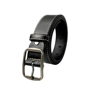 Ceinture vestimentaire pour hommes de style coréen à la mode All-Match Boucle ardillon à la mode pour les jeunes garçons Jeans Pantalons PU Plastique All-Match - Product Image 4