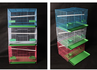 Cage à animaux en fer forgé multi-usages, durable et excellente, avec plateau en plastique pour l'élevage d'oiseaux, de perroquets, de pigeons et de lapins, tailles petite/moyenne/grande