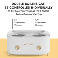 Chauffe-cire professionnel à double pot de 1000 ml * 2, chauffe rapidement, pour salon de beauté et spa, OEM ODM