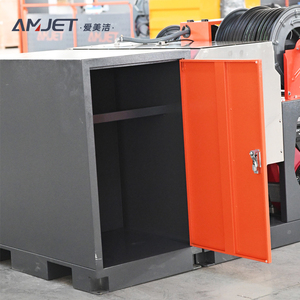 ماكينة تنظيف Amjet لإلغاء حجب الأنابيب 180bar 17gpm مع خزان مياه لتر وصندوق أدوات - Product Image 6