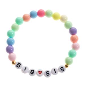 Grande <span class=keywords><strong>petite</strong></span> soeur <span class=keywords><strong>Bracelet</strong></span> cadeaux pour filles Pastel arc-en-ciel coeur <span class=keywords><strong>Bracelet</strong></span> pour annonce soeur élastique perlé <span class=keywords><strong>Bracelet</strong></span> bijoux - Product Image 2
