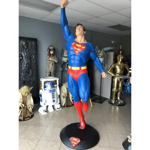 Levensgrote Glasvezel Superman Standbeeld