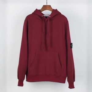 Sudadera con Capucha Clásica Básica Holgada de Algodón 100% Liso con Parche Bordado de Lujo 2026 para Hombre - Product Image 4