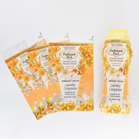Film rétractable en PVC personnalisé pour l'emballage des perles de parfum pour lessive, étiquette thermorétractable imperméable