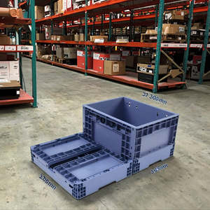 Tải trọng cao phụ tùng ô tô có thể gập lại hộp rắn nặng có thể tái chế PP Thùng nhựa hậu cần Stackable Crate - Product Image 5