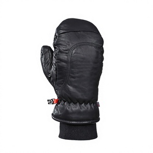 GLLZ001 Ethiopian Black Sheepskin Men's <b>Mittens</b> <b>Gloves</b>-Winter Warmth Touchscreen Compatible Daily Outdoor Travel Use - Product Image 2