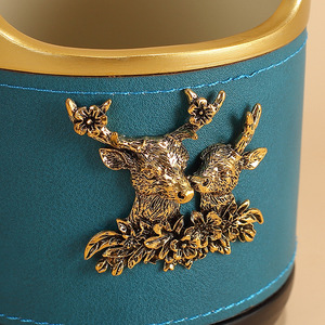 Creative Light Luxury Deer Head Storage Box <b>Oval</b> Multifunctional Organizer For Living Room <b>Coffee</b> <b>Table</b> Tissue Tray - Product Image 4