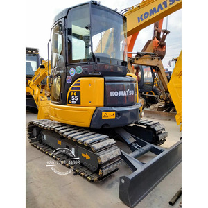 Miniexcavadora Komatsu PC55 90% Nueva, Excavadora Pequeña Original con Giro de Cola Cero, PC55MR de 5 Toneladas, Japonesa, para Jardinería - Product Image 1