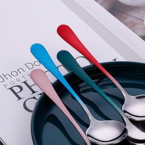 Gros Miroir Argenterie Acier Inoxydable Noir Cuillère À Thé En Métal <span class=keywords><strong>Dessert</strong></span> Cuillère À Thé Pour La Fête - Product Image 3