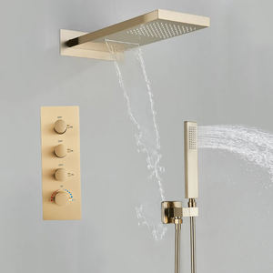 Rozin ensemble <span class=keywords><strong>de</strong></span> robinet <span class=keywords><strong>de</strong></span> <span class=keywords><strong>douche</strong></span> cascade <span class=keywords><strong>de</strong></span> pluie thermostatique robinet dissimulé <span class=keywords><strong>colonne</strong></span> murale système <span class=keywords><strong>de</strong></span> <span class=keywords><strong>douche</strong></span> chaude et froide - Product Image 1