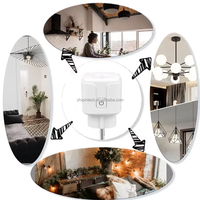Interrupteur à distance RF WIFI 433 MHz, prises électriques sans fil, AC 265V 16A, transmetteur à prise unique, appareil électroménager, LED, plastique