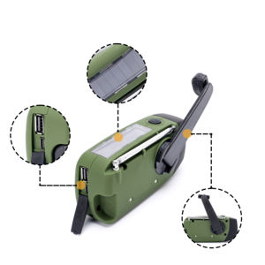 Al Aire Libre de manivela Solar Radio IPX3 Altavoz inalámbrico a prueba de agua Reproductor de música multifuncional Radio FM portátil para el hogar - Product Image 2