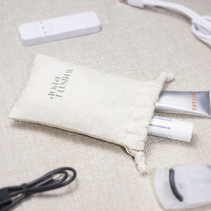 Tái Chế Tùy Chỉnh Tên Thương Hiệu Bạc Đóng Gói Bông Túi Đồ Trang Sức Đồng Hồ Phụ Kiện Linen Dây Kéo Pouch - Product Image 5