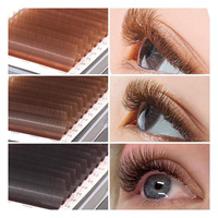 Extensions de cils individuels volume faites à la main, épaisseurs 0.05 0.07, plateaux d'extensions de cils en cachemire, cils Easy Fan, vente en gros