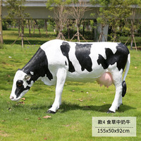 Dijual patung taman patung sapi besar serat kaca resin kustom