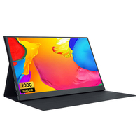 Monitor Portátil de Escritorio de 15.6 Pulgadas con Pantalla de 1080p, Monitor LED para Computadora