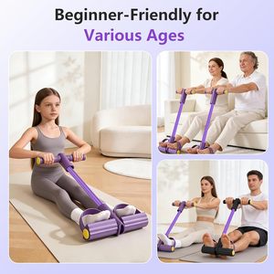 Bande de Résistance Multifonctionnelle à Pédale avec Poignée, 8 Tubes Souples et Durables, Élastiques d'Entraînement Épaissis pour Femme et Homme, Abdomen et Corps - Product Image 6