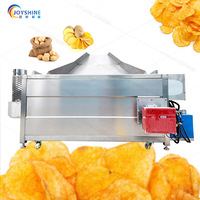 Friteuse à lots avec agitateur, friteuse industrielle grande capacité, décharge automatique, friteuse à lots, frites, chips de banane