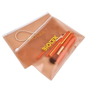 Petit sac en PVC transparent personnalisé avec fermeture éclair pour cosmétiques, bijoux, emballage de bagues, pochette zippée - Product Image 2