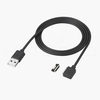 Prise d'alimentation OEM 5v micro pogo 4 broches connecteur de chargeur magnétique plié sur le côté câble avec transfert de données