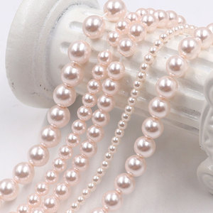 Bán Buôn Sản Xuất Ngọc Trai Sợi Màu Hồng Cao Cấp Hoàn Hảo Vòng Thủy Tinh Ngọc Trai Hạt Chuỗi Đồ Trang Sức 3-10Mm - Product Image 5
