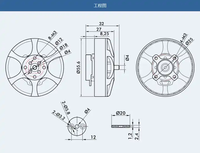 Moteur CC sans balais multirotor industriel en métal ultra-léger à longue autonomie pour drone MN5008