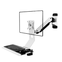 Support de moniteur en alliage d'aluminium Meisonic Industrial GM199KBL compatible VESA, bras robotique avec support pour clavier