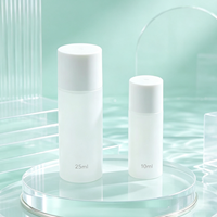 En stock – Combo de flacons de voyage miniatures blancs de 10 ml et 25 ml, à double couche, avec bouchon à vis hermétique, pour sérum, essence et tonique.